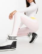 Liquorish Ski Base Layer Tights In Pastels-multi