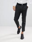 Asos Design Skinny Cropped Smart Pants In Charcoal-gray