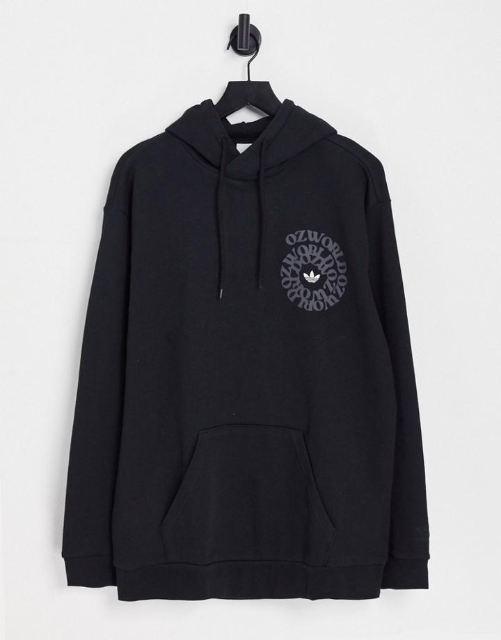 Adidas Originals Graphics Ozworld Hoodie In Black
