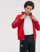 Kappa 222 Banda Anniston Track Top With Taping In Red