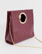 Chateau Folding Bag With Chain-purple