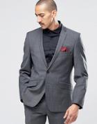 Ben Sherman Camden Super Skinny Suit Jacket In Seattle Prestige - Gray