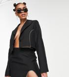 Asyou Diamante Trim Clean 90s Mini Skirt In Black