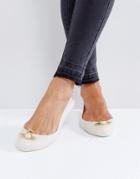 Vivienne Westwood For Melissa Space Love Nude Pearl Orb Flat Shoes - Beige