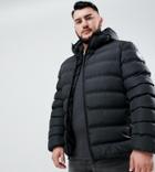 Good For Nothing Hooded Puffer Jacket In Black Exclusive To Asos