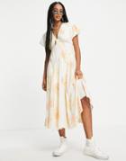 Free People Laura Printed Maxi Tea Dress In Vintage Floral-multi