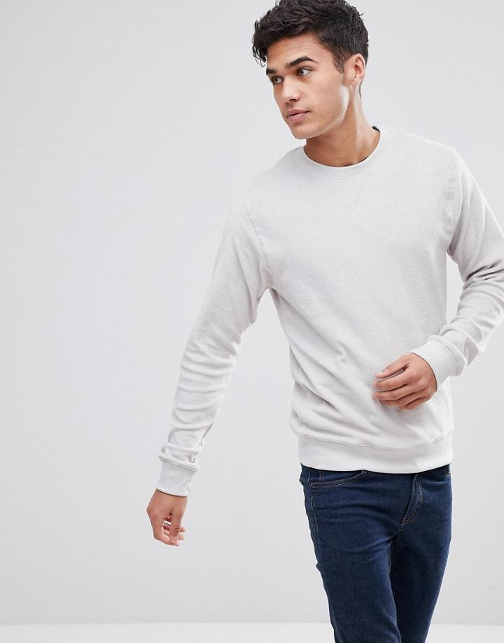 Bellfield Towelling Sweatshirt - Stone