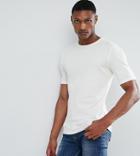 Selected Homme Tall T-shirt In Organic Cotton Jersey - White