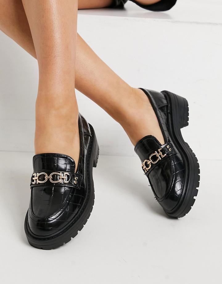 Topshop Luka Loafers In Black