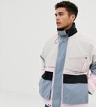 Noak Wadded Multi-pocket Jacket In Pastel Color - Gray