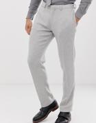 Asos Design Wedding Skinny Suit Pants In Ice Gray Twill - Gray