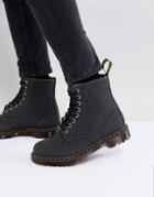 Dr Martens Pascal 8 Eye Boots In Heavy Canvas - Black