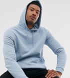 Asos Design Tall Hoodie In Blue