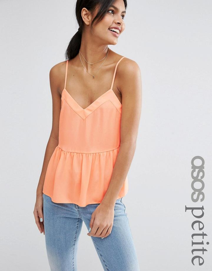 Asos Peitte Soft Gathered Pretty Cami Top - Peach