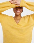 Y.a.s Soft V-neck Sweater In Yellow-orange