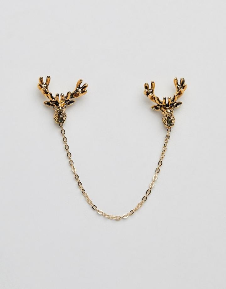 Twisted Tailor Stag Collar Chain - Gold