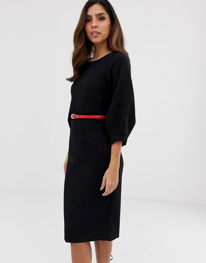 Closet Pleated Sleeve Pencil Dress-black