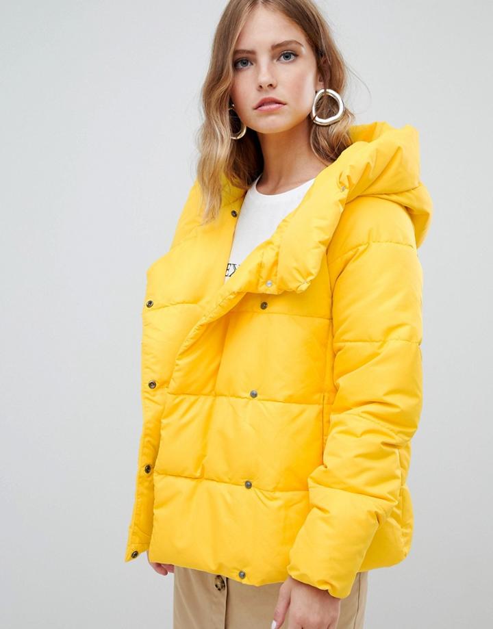 Only Quilted Padded Jacket - Yellow