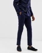 Twisted Tailor Super Skinny Double Breasted Suit Pants In Check - Navy