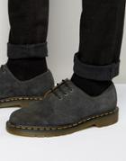 Dr Martens 1461 3 Eye Suede Shoes - Gray