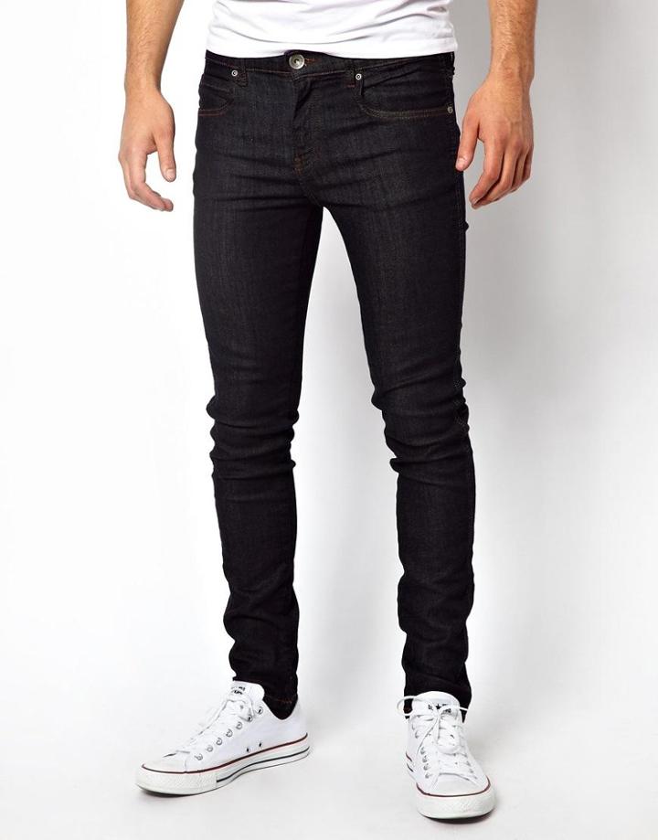 Dr Denim Jeans Snap Skinny In Blue Raw