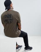 Asos Design T-shirt With Back Chain Print - Green