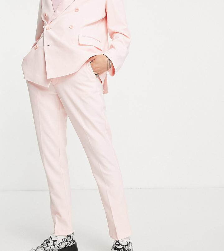 Reclaimed Vintage Inspired Couture Suit Pants In Dusty Pink