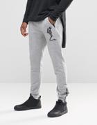 Religion Big Skeleton Jersey Jogger - Gray Marl