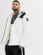 Nicce Arctic Parka Coat In White With Fleece Lining
