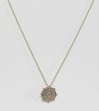 Orelia Gold Plated Evil Eye Bead Coin Necklace - Gold