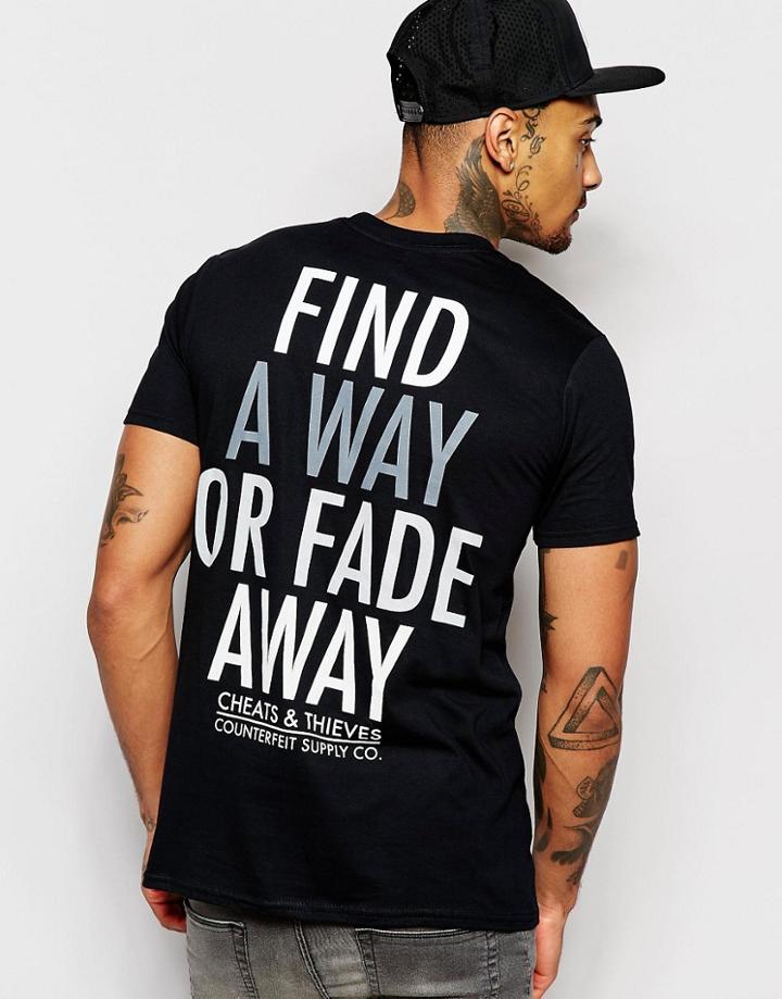 Cheats & Thieves Fade Away T- Shirt - Black