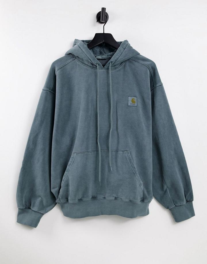 Carhartt Wip Vista Pigment Dye Hoodie In Green