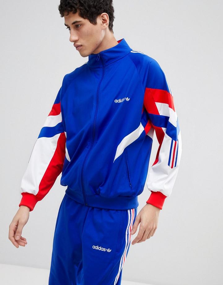 Adidas Originals Vintage Track Jacket In Blue Ce4828 - Blue