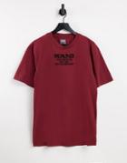 Karl Kani Retro Washed T-shirt In Burgundy-purple