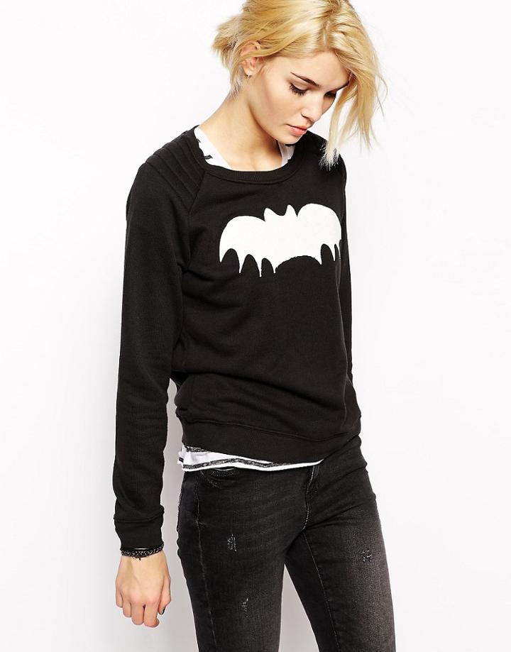 Zoe Karssen Sweatshirt With Bat Print - Black