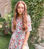 Only Petite Wrap Mini Dress In Mixed Ditsy Floral-multi