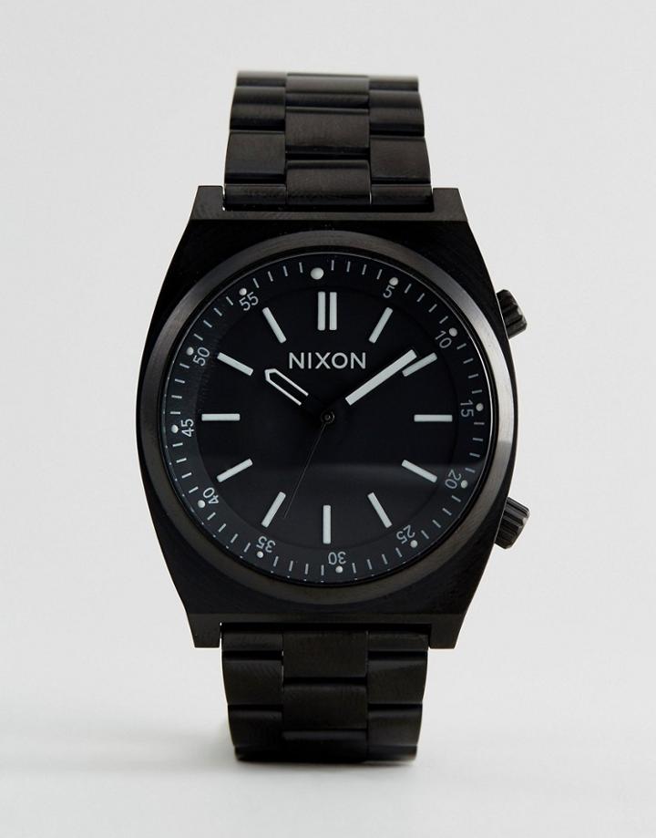 Nixon Brigade Bracelet Watch In Black - Black