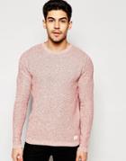 Selected Homme Mixed Yarns Knitted Sweater - Red