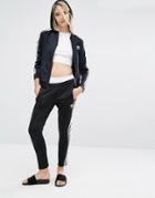Adidas Originals Three Stripe Cuffed Sweat Pants - Black