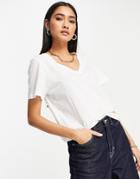 Madewell V Neck T-shirt In White