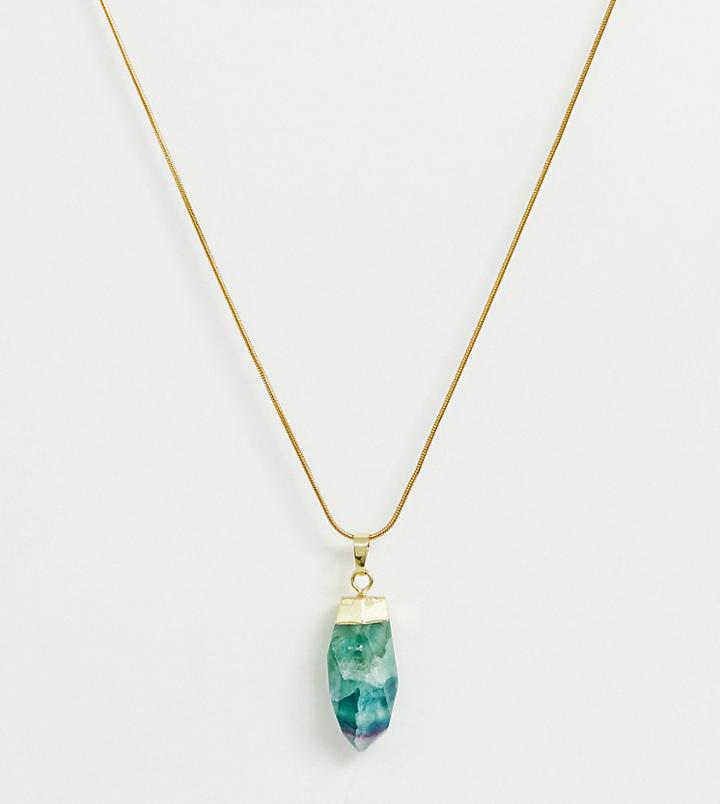 Ch By Calum Fluorite Crystal Of Calm Necklace - Blue