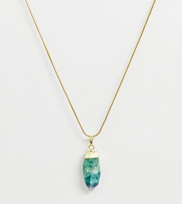 Ch By Calum Fluorite Crystal Of Calm Necklace - Blue
