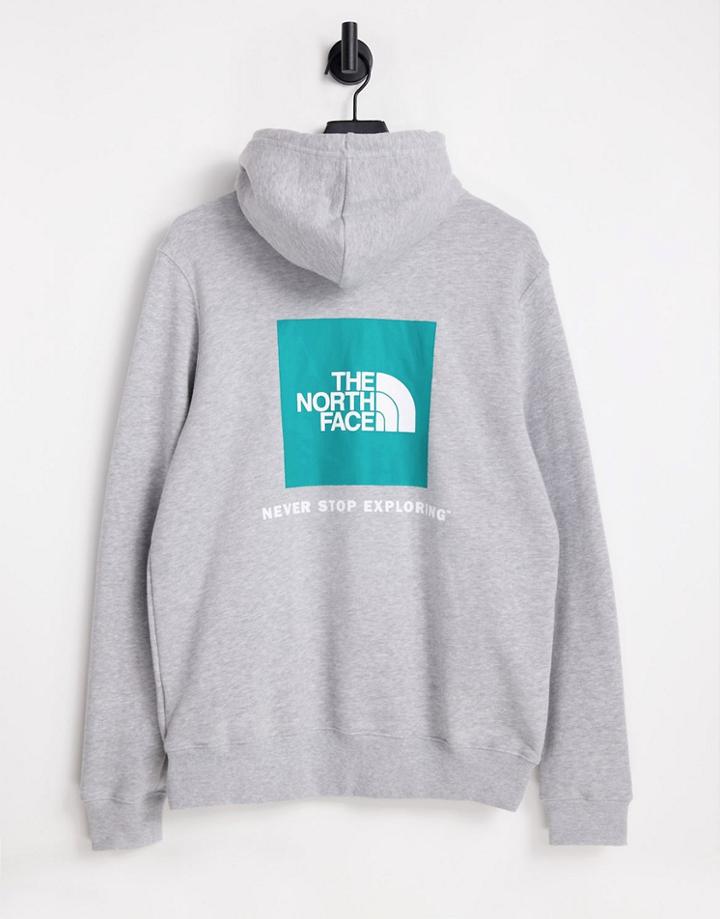 The North Face Red Box Hoodie In Gray