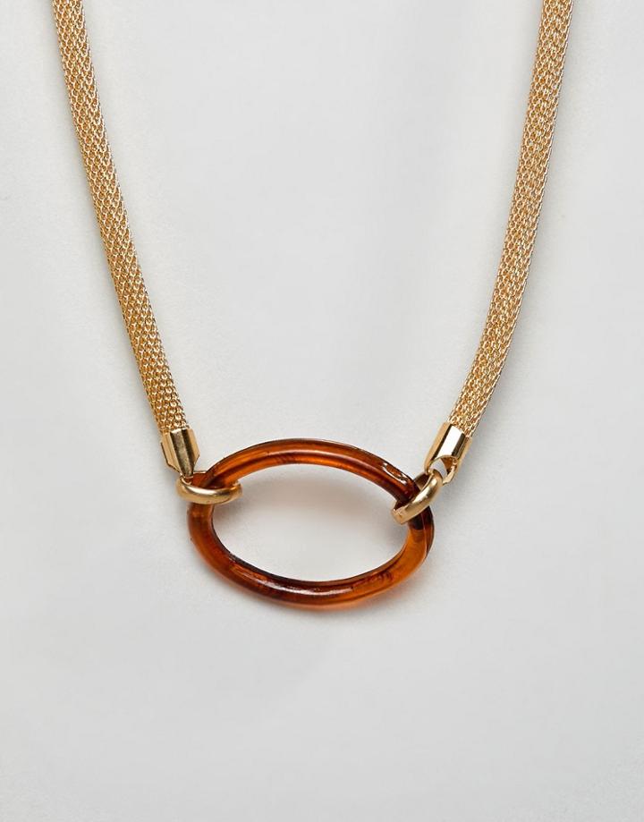 Gogo Philipp Resin Necklace - Gold