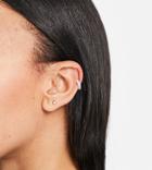 Asos Design Sterling Silver Ear Cuff With Crystals
