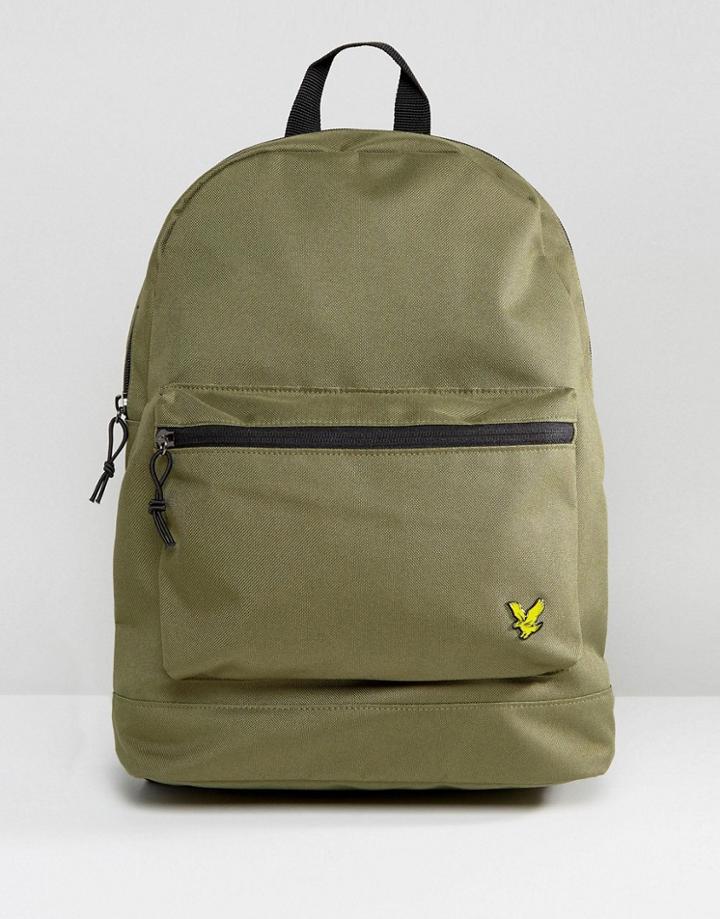 Lyle & Scott Logo Backpack In Khaki - Green