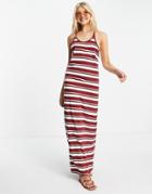 Superdry Summer Stripe Maxi Dress In Red