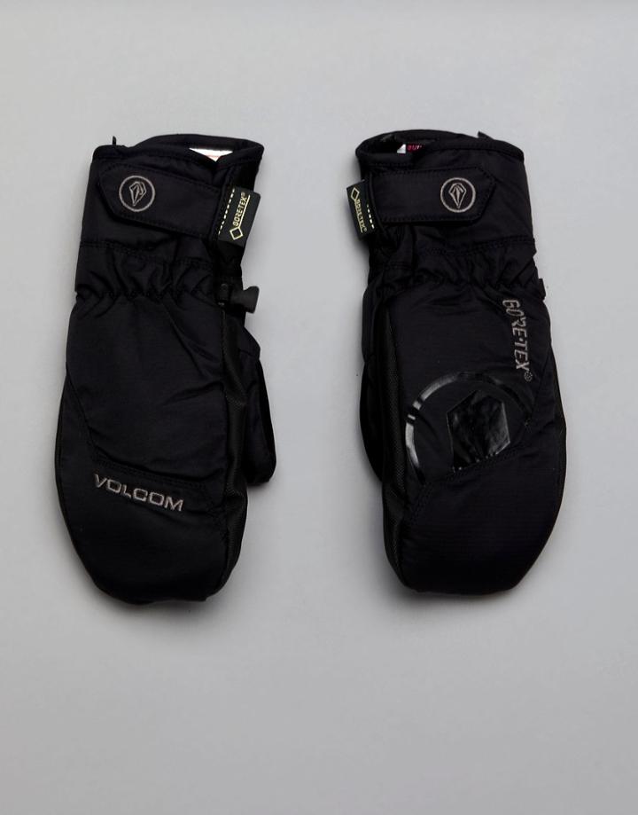 Volcom Snow Camo Gortex Mitt Gloves - Black