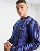 Ps Paul Smith Happy Tie Dye Sweatshirt In Blue