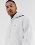 Good For Nothing Hoodie In Gray Marl With Logo Taping - Gray